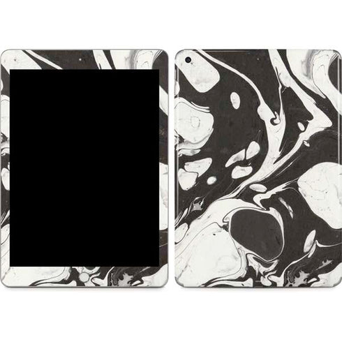Marbleized Black Apple iPad Skin