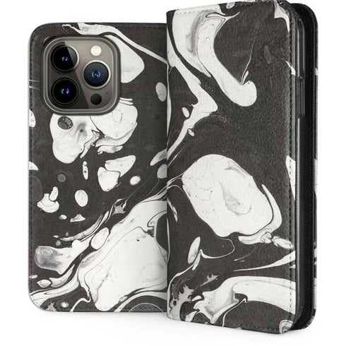 Marbleized Black iPhone 13 Pro Folio Case