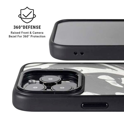 Marbleized Black iPhone 13 Pro Kickstand Case