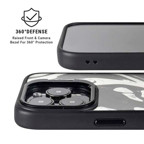 Marbleized Black iPhone 14 Pro Max Kickstand Case