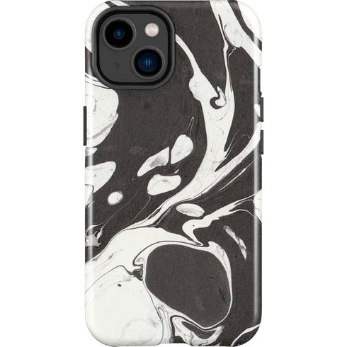 Marbleized Black iPhone 15 Impact Case