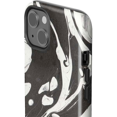 Marbleized Black iPhone 15 Impact Case