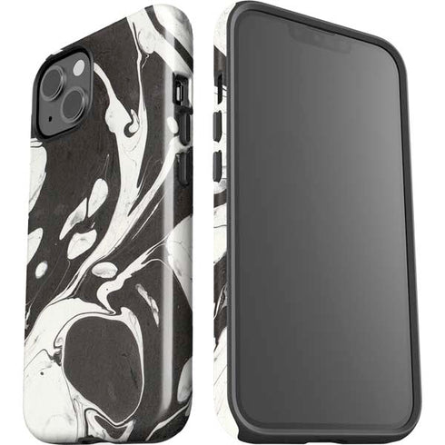 Marbleized Black iPhone 15 Impact Case