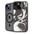 Marbleized Black iPhone 15 Plus Kickstand Case