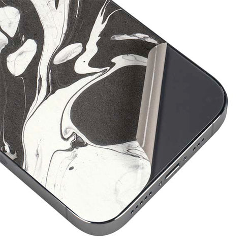 Marbleized Black iPhone 15 Pro Max Skin