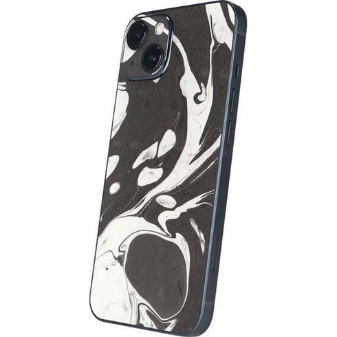 Marbleized Black iPhone 15 Skin