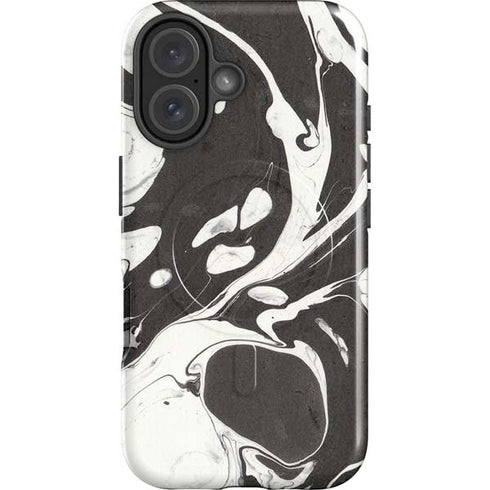 Marbleized Black iPhone 16 Magsafe Impact Case