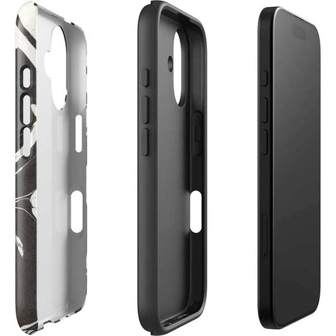 Marbleized Black iPhone 16 Plus Impact Case