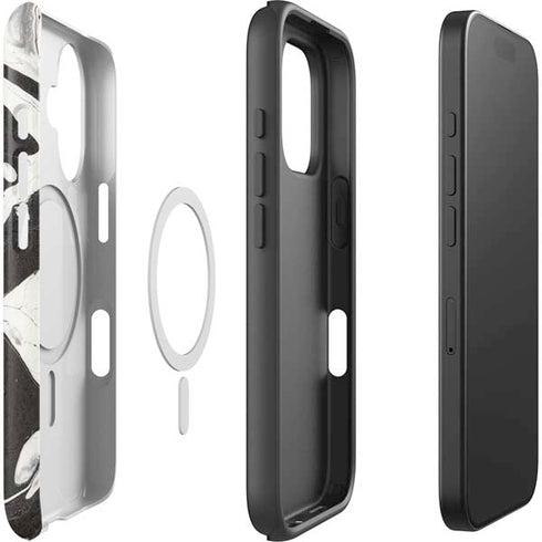 Marbleized Black iPhone 16 Plus Magsafe Impact Case