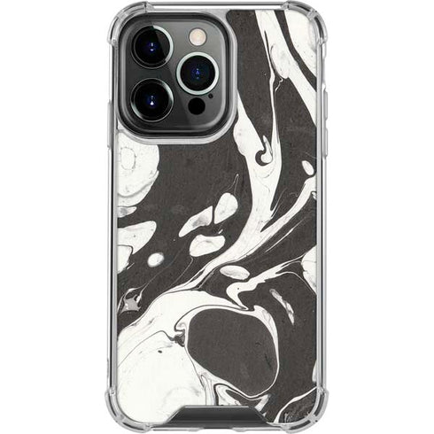 Marbleized Black iPhone 16 Pro Clear Case