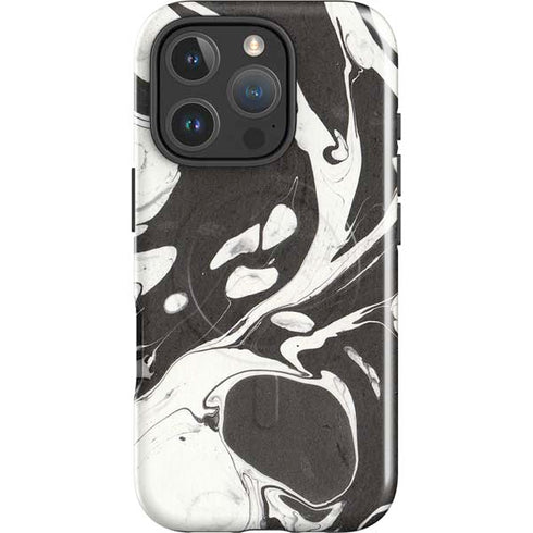 Marbleized Black iPhone 16 Pro Magsafe Impact Case