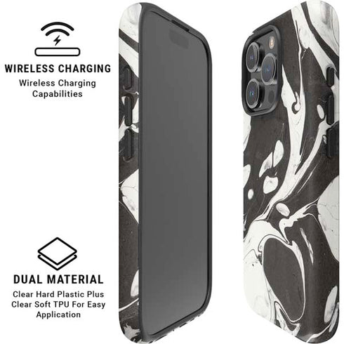 Marbleized Black iPhone 16 Pro Magsafe Impact Case