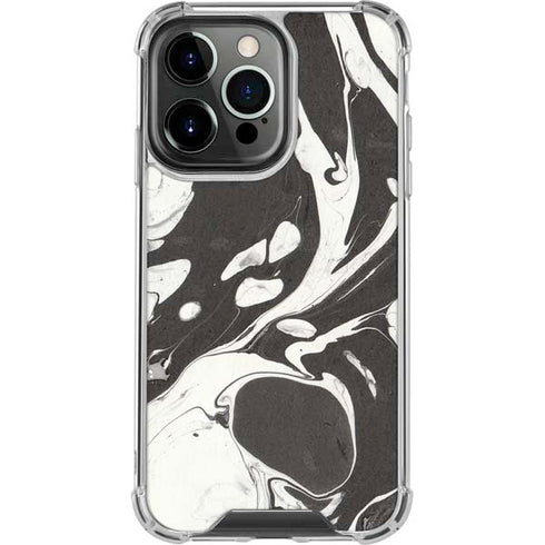 Marbleized Black iPhone 16 Pro Max Clear Case