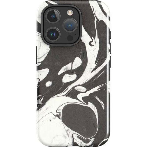 Marbleized Black iPhone 16 Pro Max Impact Case