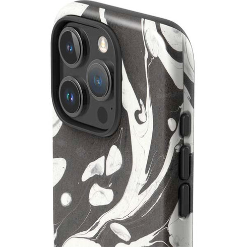 Marbleized Black iPhone 16 Pro Max Impact Case