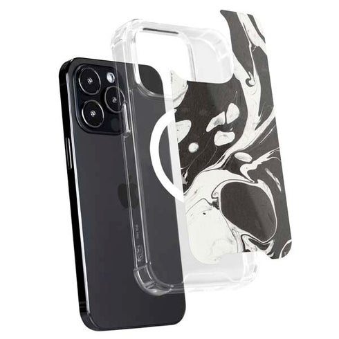 Marbleized Black iPhone 16 Pro Max MagSafe Case