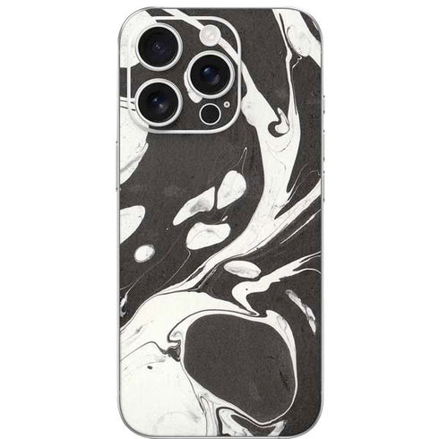 Marbleized Black iPhone 16 Pro Skin