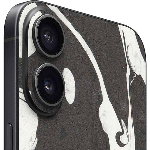 Marbleized Black iPhone 16 Skin