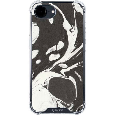 Marbleized Black iPhone 16e Clear Case