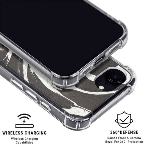 Marbleized Black iPhone 16e MagSafe Case