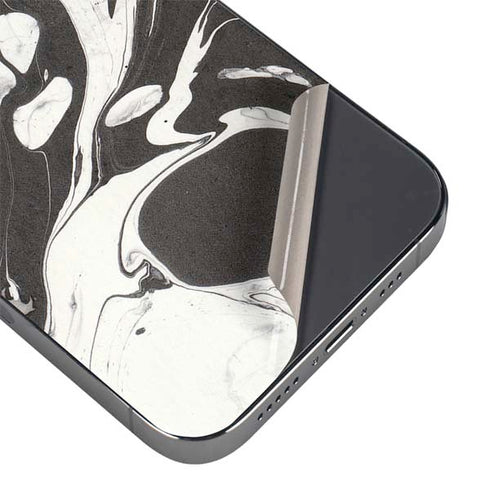 Marbleized Black iPhone 16e Skin