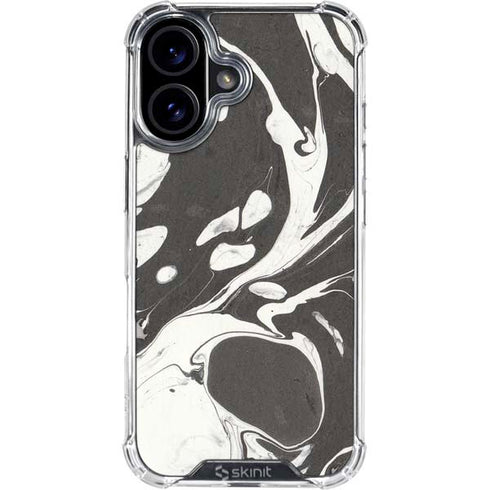 Marbleized Black iPhone 17 Clear Case