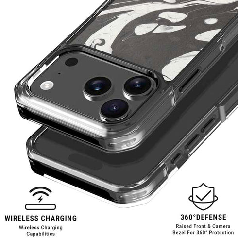 Marbleized Black iPhone 18 Pro Clear Case