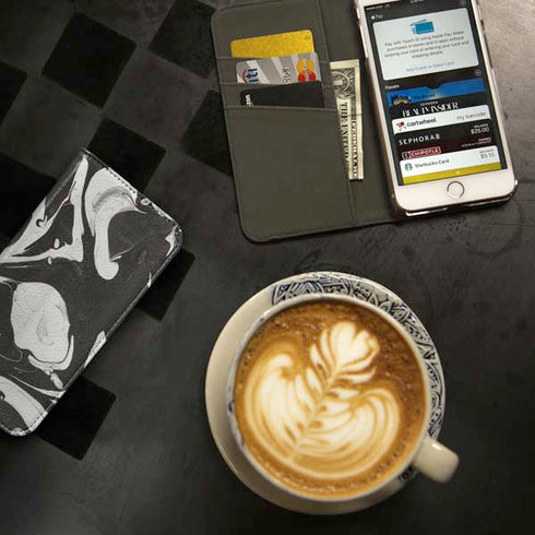 Marbleized Black iPhone 7 Folio Case