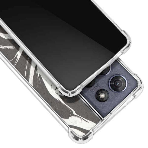 Marbleized Black Moto G 5G (2025) Clear Case