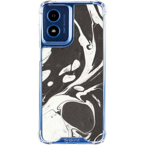 Marbleized Black Moto G 5G (2024) Clear Case