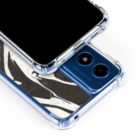 Marbleized Black Moto G 5G (2024) Clear Case
