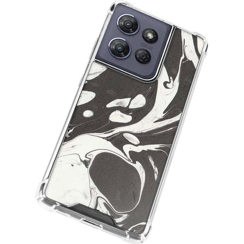Marbleized Black Moto G Stylus 5G (2025) Clear Case