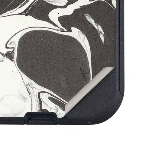 Marbleized Black Otterbox Defender iPhone Skin