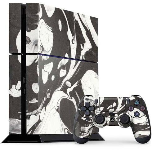 Marbleized Black PlayStation PS4 Skins