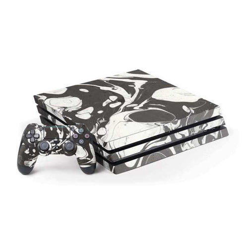 Marbleized Black PlayStation PS4 Skins