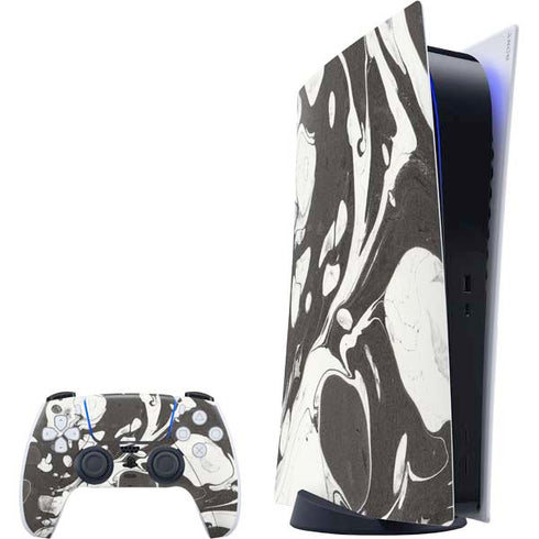 Marbleized Black PlayStation PS5 Skins