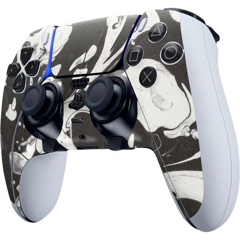 Marbleized Black PS5 DualSense Edge Pro Controller Skin