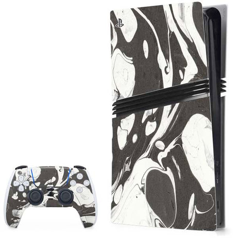 Marbleized Black PlayStation PS5 Skins