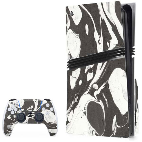 Marbleized Black PlayStation PS5 Skins