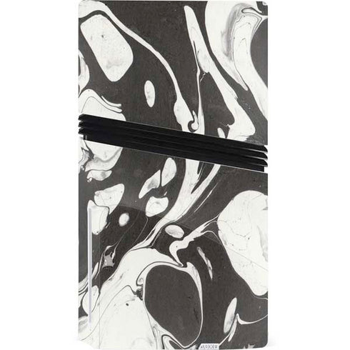 Marbleized Black PS5 Pro Disk Console Skin