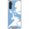 Marbleized Blue Galaxy A17 Clear Case