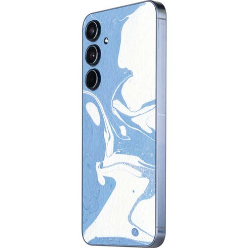 Marbleized Blue Galaxy A35 5G Skin