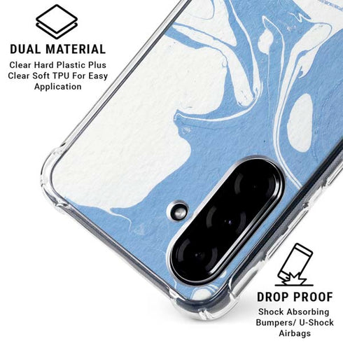 Marbleized Blue Galaxy A36 5G Clear Case
