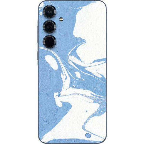 Marbleized Blue Galaxy A55 5G Skin