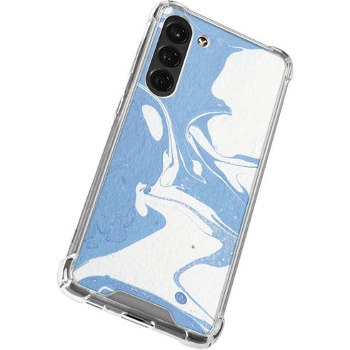 Marbleized Blue Galaxy S24 FE Clear Case
