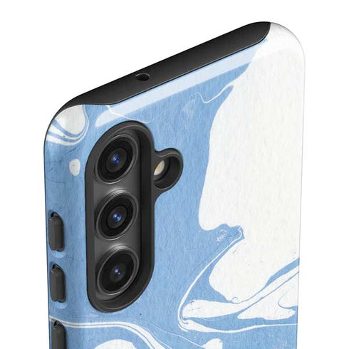Marbleized Blue Galaxy S25 Impact Case