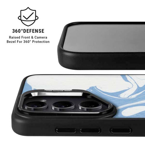 Marbleized Blue Galaxy S26 Kickstand Case
