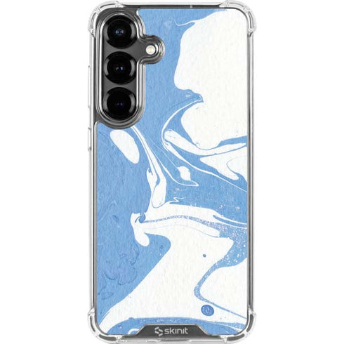Marbleized Blue Galaxy S26 Plus Clear Case