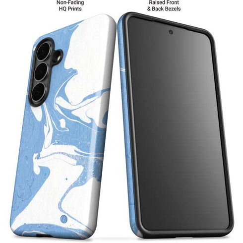 Marbleized Blue Galaxy S26 Plus Impact Case