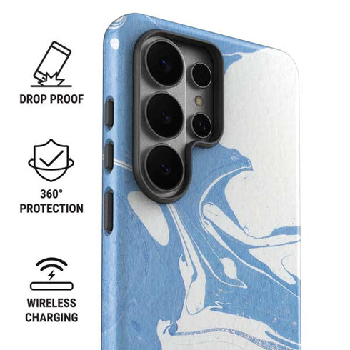 Marbleized Blue Galaxy S26 Ultra Impact Case